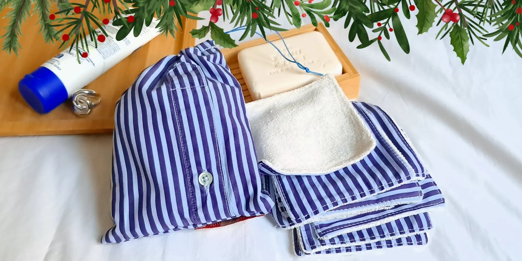 Couverture lingette et pochon noel Couverture lingette et pochon noel