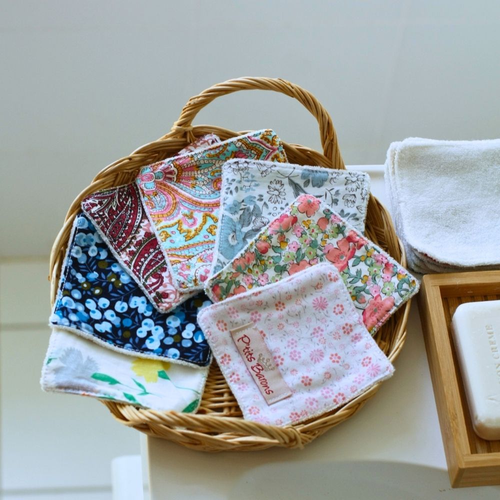 Lot de 7 lingettes lavables upcyclées Lot de 7 lingettes lavables upcyclées