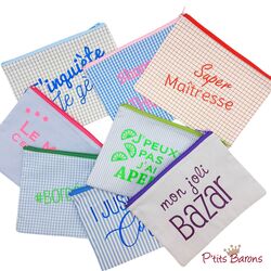 Trousse chemise recyclée à motif