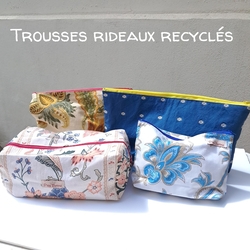 Trousses rectangulaires en rideaux recyclés